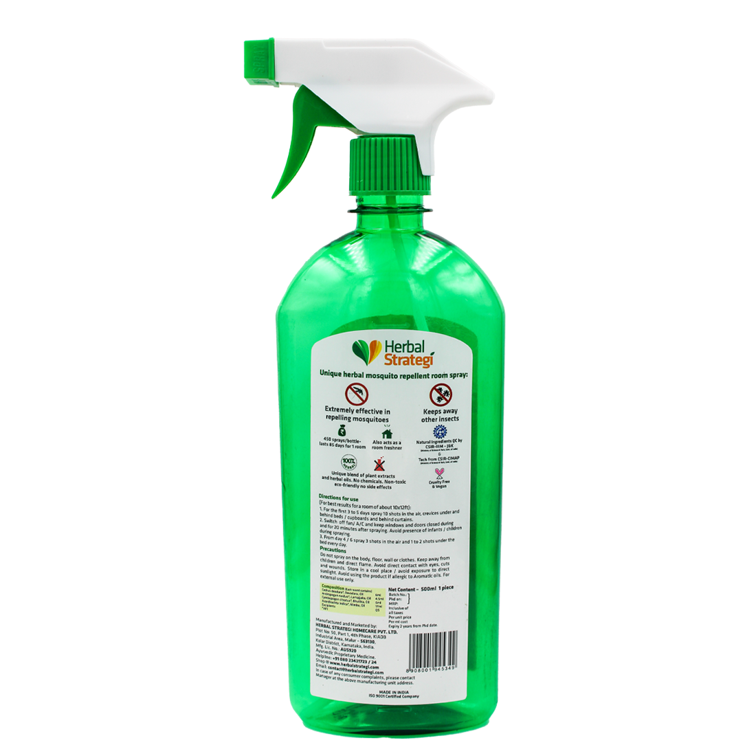 Herbal Mosquito Repellent Room Spray | Product Size: 100 ml, 200ml, 500 ml, 5 ltrs