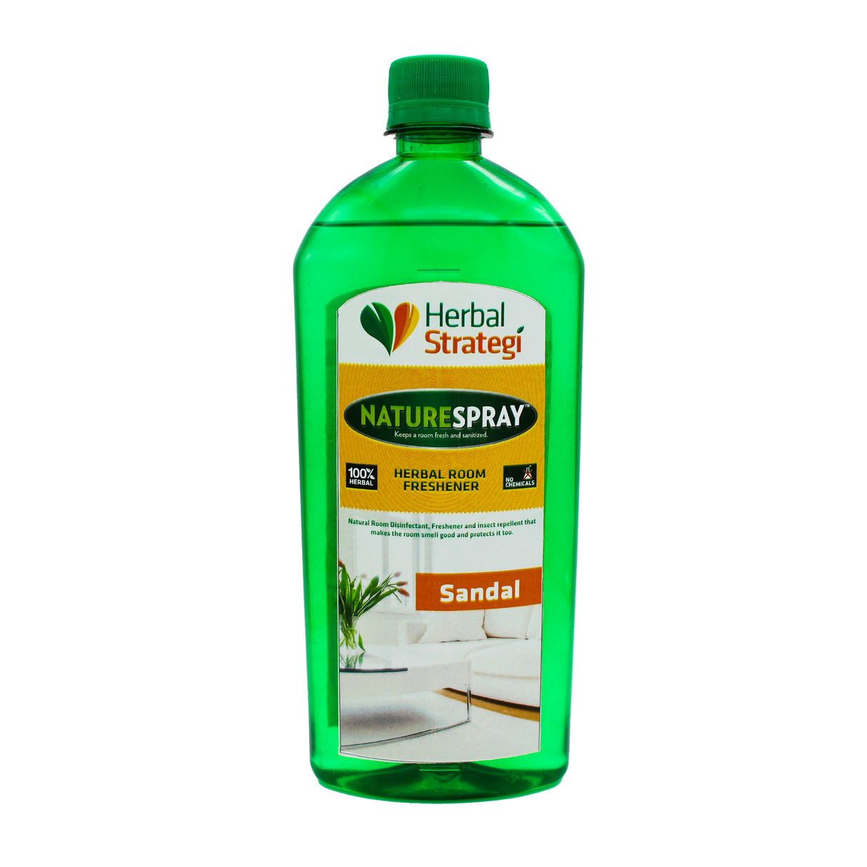 Sandal Herbal Room Freshener & Disinfectant | Product Size: 500 ml, 5 ltrs