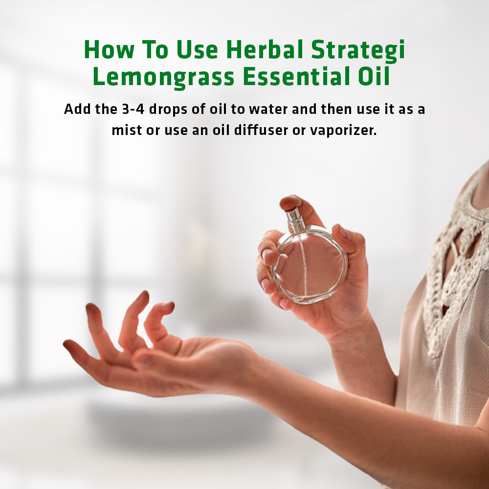 Herbal Lemongrass Essential Oil | Product Size: 50ml, 15ml