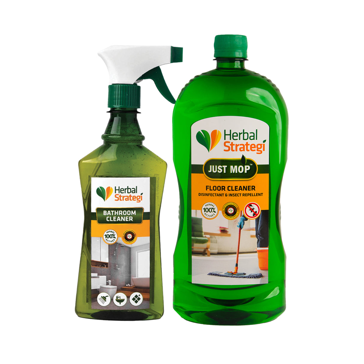 Herbal Bathroom Cleaner 500ml & Floor Cleaner 1 ltr (Pack of 2