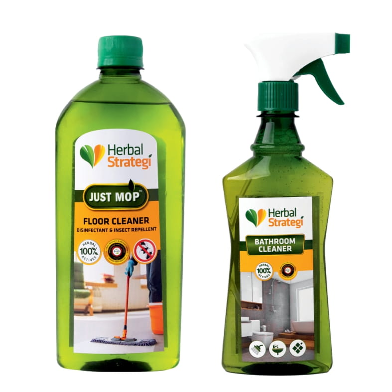 Herbal Floor Cleaner & Bathroom Cleaner (500ml x 2)