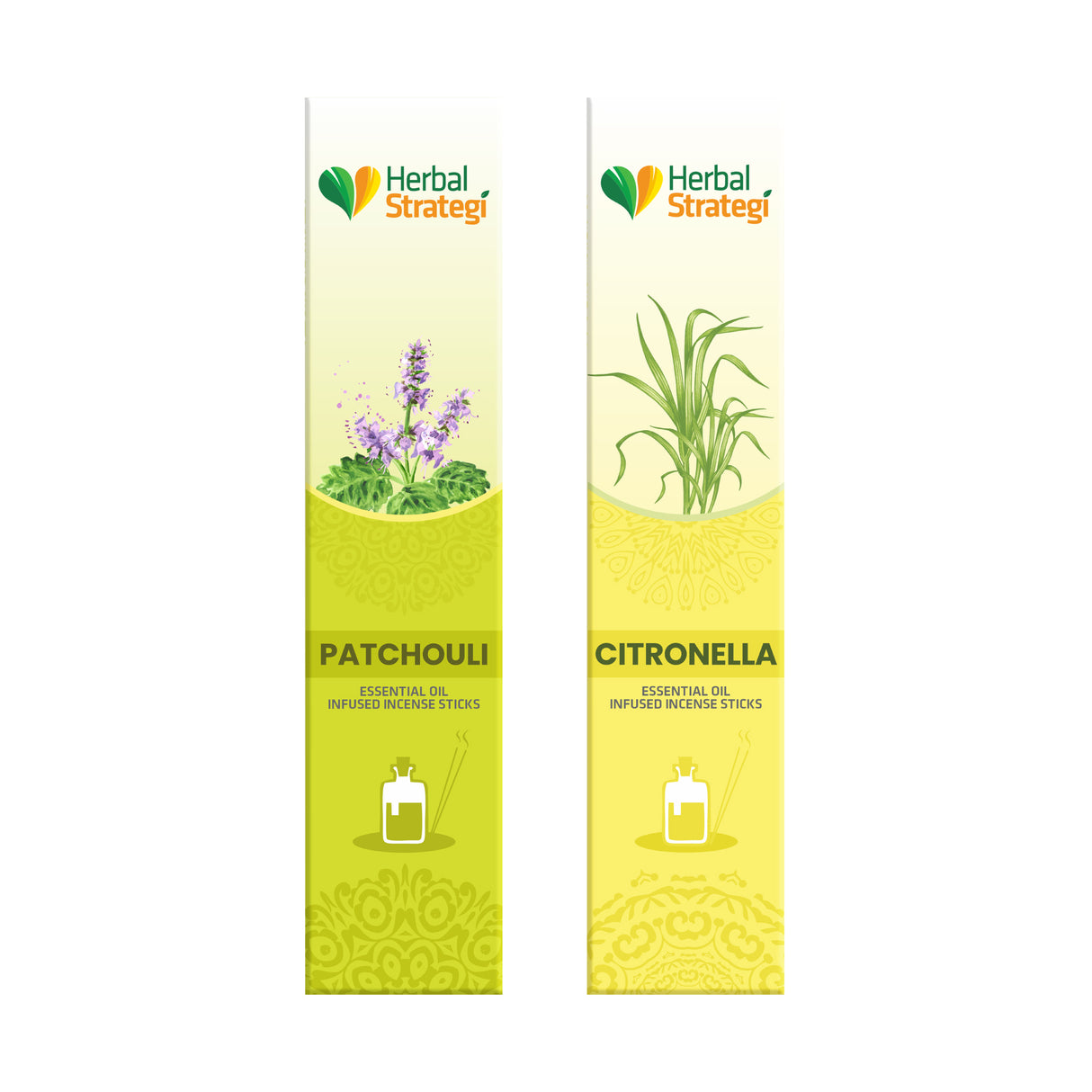 Herbal Aromatic Patchouli & Citronella Incense Sticks (Pack of 2)