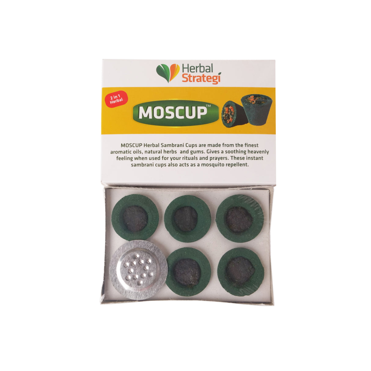 MOSCUP - Herbal Sambrani Cups | Pack of 6 Cups