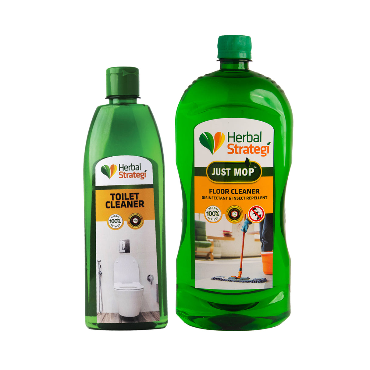 Herbal Toilet Cleaner 500ml & Floor Cleaner 1 ltr (Pack of 2)