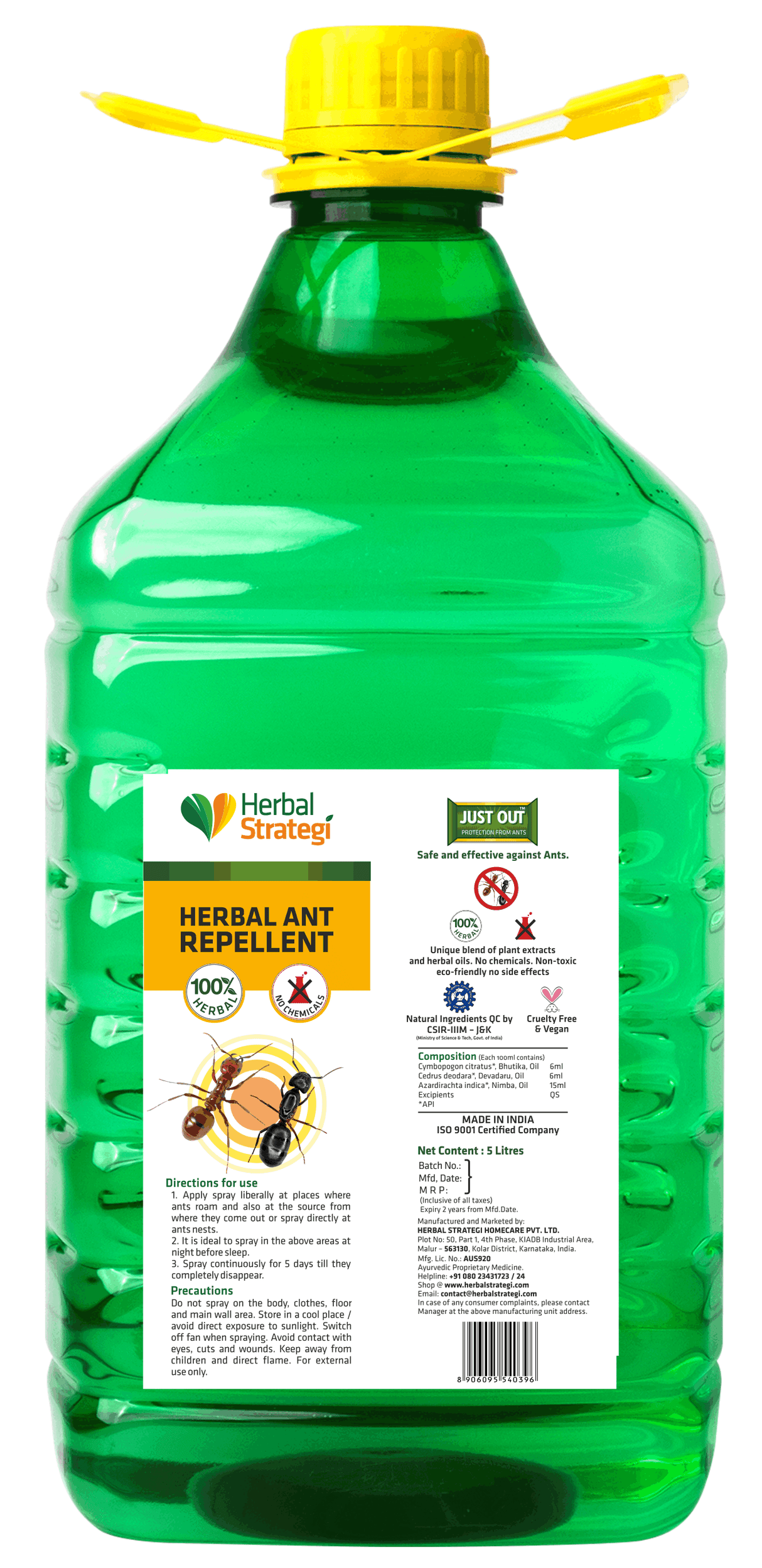 Herbal Ant Repellent Spray | Product Size: 100 ml, 200 ml, 500 ml, 5 ltrs