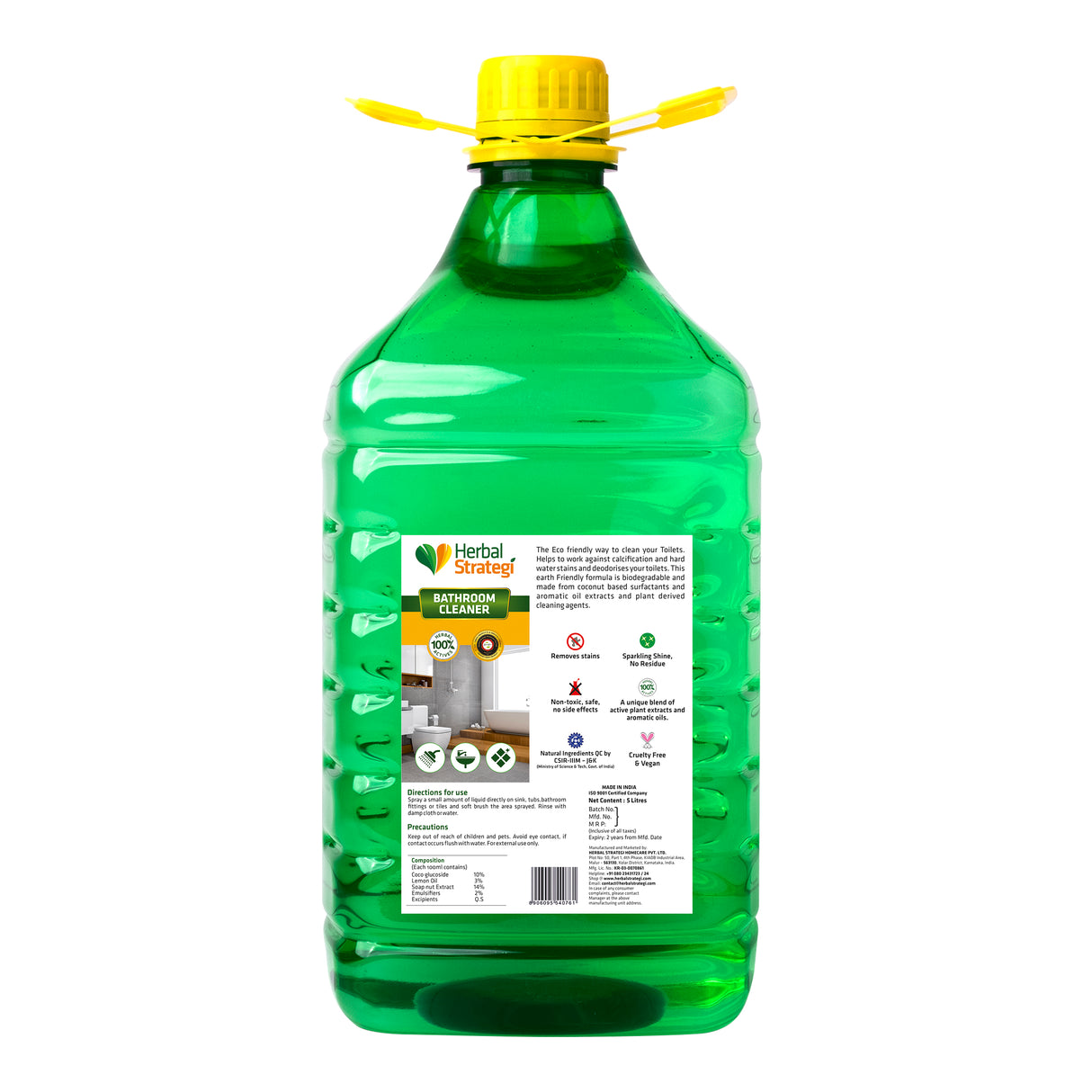 Herbal Bathroom Cleaner | Product Size: 500 ml, 2 ltrs, 5 ltrs