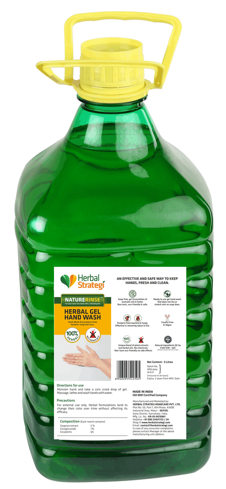 Herbal Gel Hand Wash | Product Size: 200 ml, 500 ml, 5 ltrs, 20 ltrs