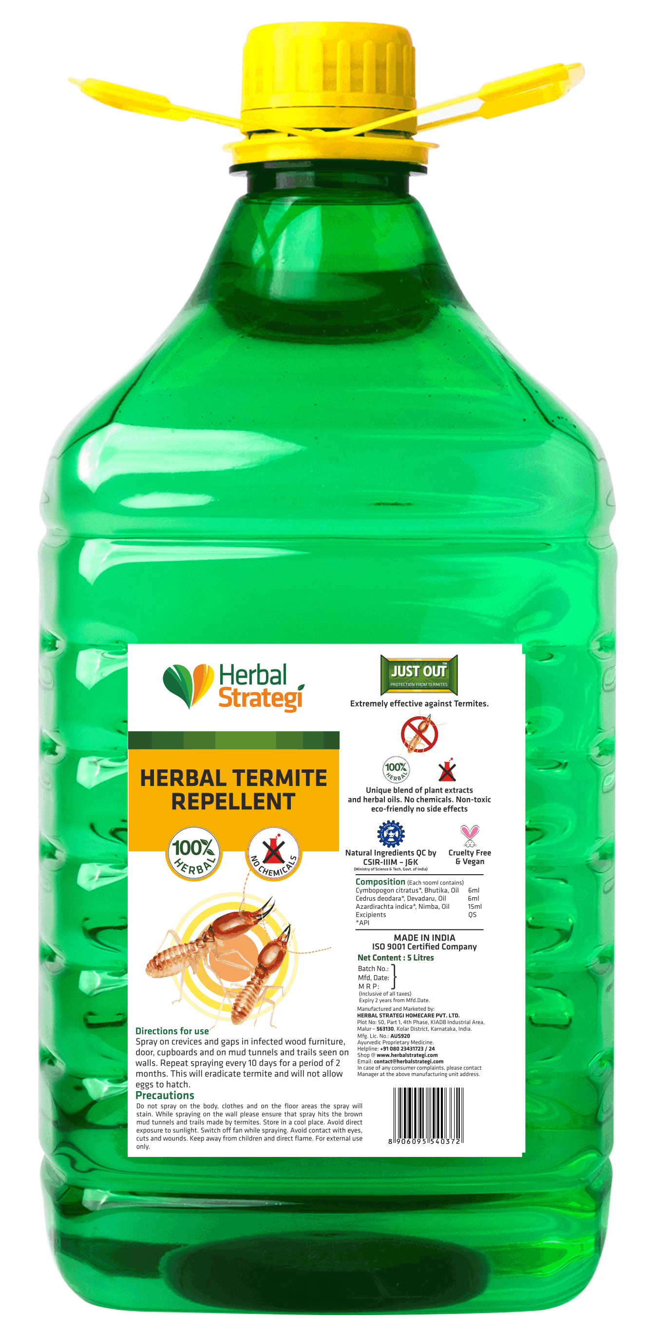 Herbal Termite Repellent Spray | Non - toxic | plant-based | 100% Herbal