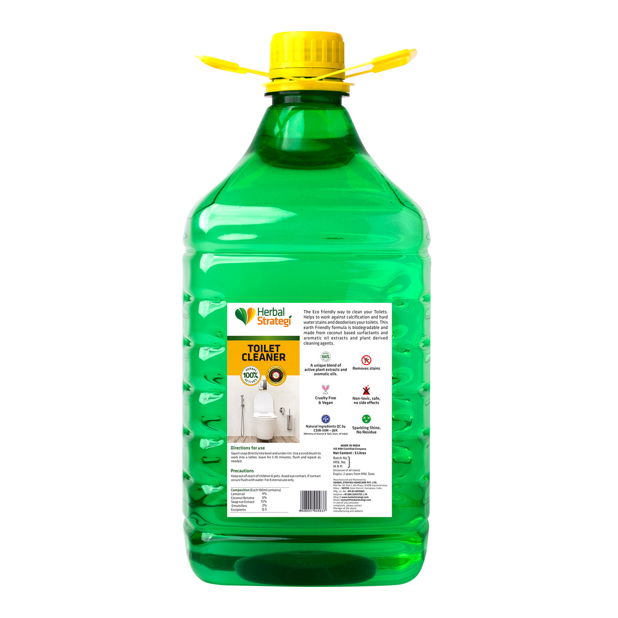 Herbal Toilet Cleaner | Product Size: 500 ml, 2 ltrs, 5 ltrs
